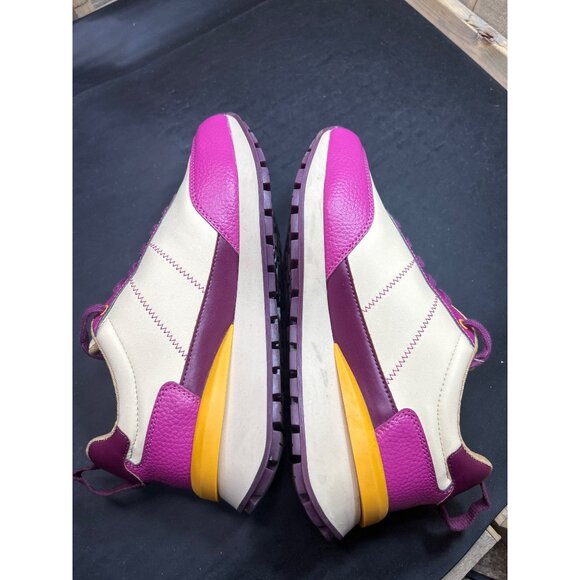 Nicki Minaj ITTY BITTY PIGGY Sneakers Size 9 Purple Cream Bio Leather Retro - Picture 11 of 11